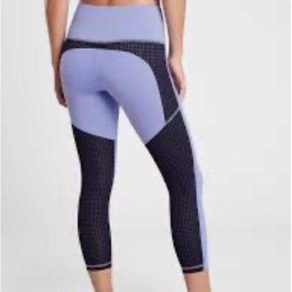 Athleta Cross Train 7/8 Paddle Leggings Womens Size XS Blue Colorblock Athletic - Picture 4 of 12